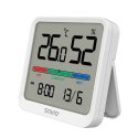 Czujnik temperatury i wilgotności, do użytku wewnętrznego, ekran LCD, zegar, data, uchwyt z magnesem, CT-01/W Biały Czujnik temperatury i wilgotności, do użytku wewnętrznego, ekran LCD, zegar, data, uchwyt z magnesem, CT-01/W Biały