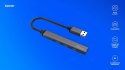Hub 4 porty USB-A - 3 x USB-A 2.0, 1 x USB-A 3.0, 5 Gbps, Aluminium, AK-70 Hub 4 porty USB-A - 3 x USB-A 2.0, 1 x USB-A 3.0, 5 Gbps, Aluminium, AK-70