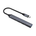 Hub 4 porty USB-C - 3 x USB-A 2.0, 1 x USB-A 3.1 3.1 GEN 1, 5 Gbps, AK-71 Hub 4 porty USB-C - 3 x USB-A 2.0, 1 x USB-A 3.1 3.1 GEN 1, 5 Gbps, AK-71
