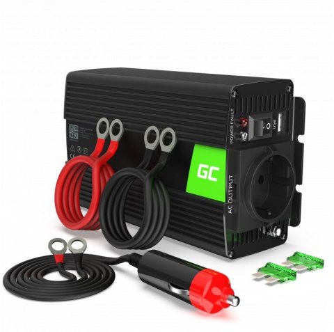 PRZETWORNICA NAPIĘCIA INWERTER Green Cell 12V / 230V 500W/1000W MODYFIKOWANA SINUSOIDA INV03DE PRZETWORNICA NAPIĘCIA INWERTER Green Cell 12V / 230V 500W/1000W MODYFIKOWANA SINUSOIDA INV03DE