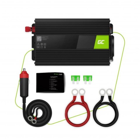 PRZETWORNICA NAPIĘCIA INWERTER Green Cell 12V / 230V 500W/1000W MODYFIKOWANA SINUSOIDA INV03DE PRZETWORNICA NAPIĘCIA INWERTER Green Cell 12V / 230V 500W/1000W MODYFIKOWANA SINUSOIDA INV03DE