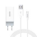 Ładowarka sieciowa 65W GaN LA-07 z kablem USB-A-USB typ C 1m, biała Ładowarka sieciowa 65W GaN LA-07 z kablem USB-A-USB typ C 1m, biała