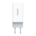 Ładowarka sieciowa 65W GaN LA-07 z kablem USB-A-USB typ C 1m, biała Ładowarka sieciowa 65W GaN LA-07 z kablem USB-A-USB typ C 1m, biała