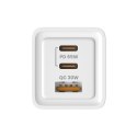 Ładowarka sieciowa 65W GaN LA-07 z kablem USB-A-USB typ C 1m, biała Ładowarka sieciowa 65W GaN LA-07 z kablem USB-A-USB typ C 1m, biała