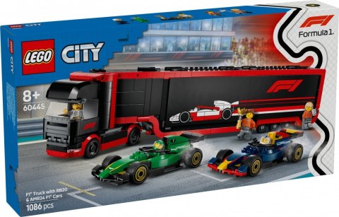 Klocki City 60445 F1 Ciężarówka z bolidami RB20 i AMR24 F1 Klocki City 60445 F1 Ciężarówka z bolidami RB20 i AMR24 F1