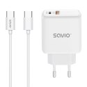 Ładowarka sieciowa LA-10 30W Quick Charge Power Delivery 3.0 Biała + Kabel Ładowarka sieciowa LA-10 30W Quick Charge Power Delivery 3.0 Biała + Kabel