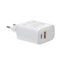 Ładowarka sieciowa LA-10 30W Quick Charge Power Delivery 3.0 Biała + Kabel Ładowarka sieciowa LA-10 30W Quick Charge Power Delivery 3.0 Biała + Kabel