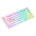 Klawiatura mechaniczna bezprzewodowa SAVIO PHENIX WHITE Gateron Yellow, Pudding Klawiatura mechaniczna bezprzewodowa SAVIO PHENIX WHITE Gateron Yellow, Pudding