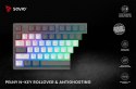 Klawiatura mechaniczna bezprzewodowa SAVIO PHENIX WHITE Gateron Yellow, Pudding Klawiatura mechaniczna bezprzewodowa SAVIO PHENIX WHITE Gateron Yellow, Pudding