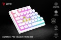 Klawiatura mechaniczna bezprzewodowa SAVIO PHENIX WHITE Gateron Yellow, Pudding Klawiatura mechaniczna bezprzewodowa SAVIO PHENIX WHITE Gateron Yellow, Pudding