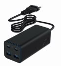 Ładowarka uniwersalna 100W GaN 2xUSB-A 2xUSB-C szybkie ładowanie czarna Ładowarka uniwersalna 100W GaN 2xUSB-A 2xUSB-C szybkie ładowanie czarna