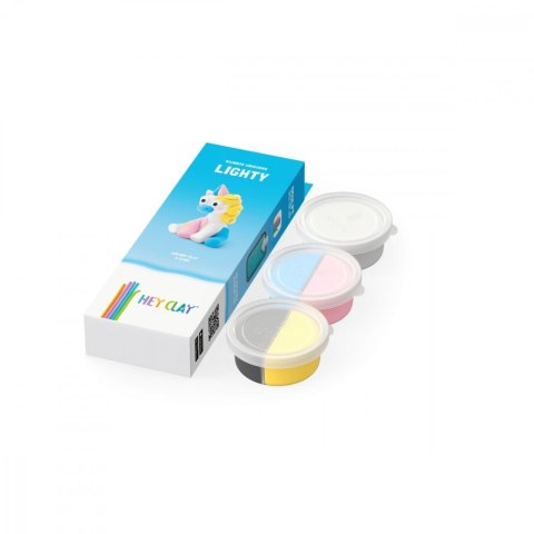 Masa plastyczna Hey Clay Jednorożce 3 pak, Lighty Masa plastyczna Hey Clay Jednorożce 3 pak, Lighty