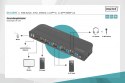 Przełącznik KVM, 4 portowy, 4K 60Hz, 4x DP IN, 1x DP OUT, 1x HDMI OUT, 2x USB A, 1x Audio IN&OUT Przełącznik KVM, 4 portowy, 4K 60Hz, 4x DP IN, 1x DP OUT, 1x HDMI OUT, 2x USB A, 1x Audio IN&OUT