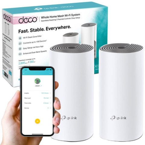 DOMOWY SYSTEM WI-FI MESH TP-LINK DECO E4 (2-pack) DOMOWY SYSTEM WI-FI MESH TP-LINK DECO E4 (2-pack)