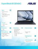 Notebook ExpertBook B3 B3404CMA_L-Q50455X - ultra 7 155H/16GB/512GB/LTE/14 WUXGA/Win 11 PRO/3YRS Notebook ExpertBook B3 B3404CMA_L-Q50455X - ultra 7 155H/16GB/512GB/LTE/14 WUXGA/Win 11 PRO/3YRS