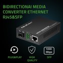 Dwukierunkowy Media Konwerter SWITCH Ethernet 1x RJ45 1x SFP | 1000Mb/s | 5V Dwukierunkowy Media Konwerter SWITCH Ethernet 1x RJ45 1x SFP | 1000Mb/s | 5V