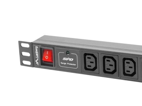 LISTWA ZASILAJĄCA RACK PDU 1U 10A 10X IEC C13 2M CZARNA C14 Lanberg LISTWA ZASILAJĄCA RACK PDU 1U 10A 10X IEC C13 2M CZARNA C14 Lanberg