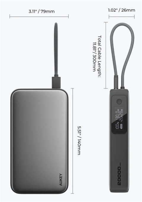 PB-Y48 PowerBank | 20000mAh | 130W | 4xUSB | LED | PPS | kabel USB-C PB-Y48 PowerBank | 20000mAh | 130W | 4xUSB | LED | PPS | kabel USB-C