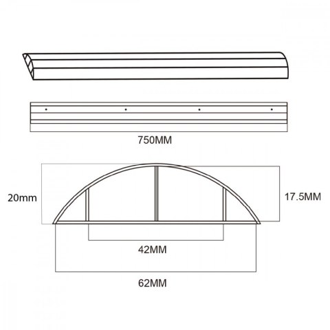 Listwa maskująca MC-814 B aluminiowa, czarna Listwa maskująca MC-814 B aluminiowa, czarna