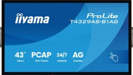 Monitor 43 cale T4329AS-B1AG VA,4K,HDMIx2,USB-C,RJ45,2x10W,WiFi, Android 14, Signal FailOver, Whiteboard, iiSignage (CMS), i