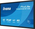 Monitor 43 cale T4329AS-B1AG VA,4K,HDMIx2,USB-C,RJ45,2x10W,WiFi, Android 14, Signal FailOver, Whiteboard, iiSignage (CMS), i