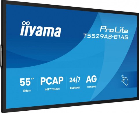Monitor 55 cali T5529AS-B1AG VA,4K,HDMIx2,USB-C,RJ45,2x10W,WiFi, Android 14, Signal FailOver, Whiteboard, iiSignage2 (CMS), Monitor 55 cali T5529AS-B1AG VA,4K,HDMIx2,USB-C,RJ45,2x10W,WiFi, Android 14, Signal FailOver, Whiteboard, iiSignage2 (CMS),