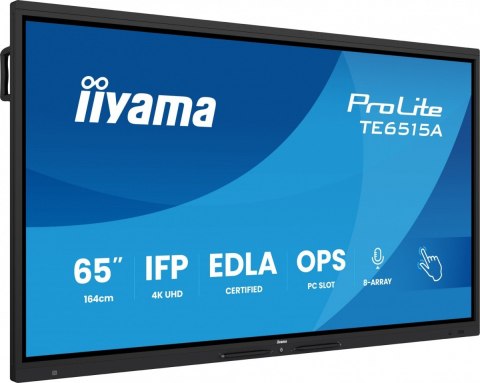 Monitor 65 cali TE6515A-B1AG IPS,4K,40pkt,550cd,DeepContrast-IR+, HDMI x2,DP,USB-C, 2 x 20W, OPS Slot x1, 5xUSB, 2xRJ45,8-Arr Monitor 65 cali TE6515A-B1AG IPS,4K,40pkt,550cd,DeepContrast-IR+, HDMI x2,DP,USB-C, 2 x 20W, OPS Slot x1, 5xUSB, 2xRJ45,8-Arr