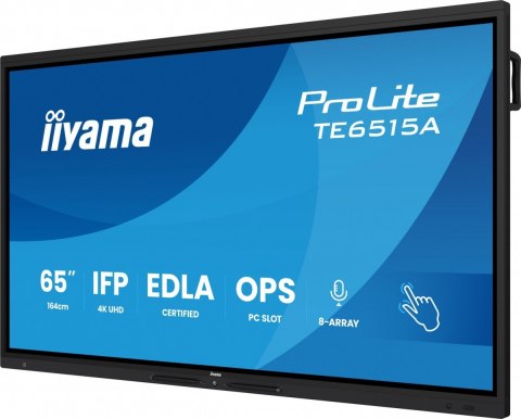 Monitor 65 cali TE6515A-B1AG IPS,4K,40pkt,550cd,DeepContrast-IR+, HDMI x2,DP,USB-C, 2 x 20W, OPS Slot x1, 5xUSB, 2xRJ45,8-Arr Monitor 65 cali TE6515A-B1AG IPS,4K,40pkt,550cd,DeepContrast-IR+, HDMI x2,DP,USB-C, 2 x 20W, OPS Slot x1, 5xUSB, 2xRJ45,8-Arr