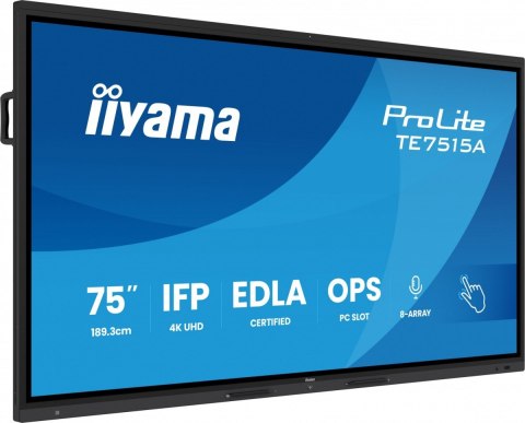 Monitor 75 cali TE7515A-B1AG IPS,4K,40pkt,550cd,DeepContrast-IR+, HDMI x2,DP,USB-C, 2 x 20W, OPS Slot x1, 5xUSB, 2xRJ45,8-Arr Monitor 75 cali TE7515A-B1AG IPS,4K,40pkt,550cd,DeepContrast-IR+, HDMI x2,DP,USB-C, 2 x 20W, OPS Slot x1, 5xUSB, 2xRJ45,8-Arr