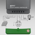 Solarny regulator ładowania MPPT z czujnikiem temperatury 30A | 12V/24V | LCD | 2xUSB | Bluetooth | APP | GEL | LiFePO4 Solarny regulator ładowania MPPT z czujnikiem temperatury 30A | 12V/24V | LCD | 2xUSB | Bluetooth | APP | GEL | LiFePO4