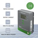Solarny regulator ładowania MPPT z czujnikiem temperatury 30A | 12V/24V | LCD | 2xUSB | Bluetooth | APP | GEL | LiFePO4 Solarny regulator ładowania MPPT z czujnikiem temperatury 30A | 12V/24V | LCD | 2xUSB | Bluetooth | APP | GEL | LiFePO4