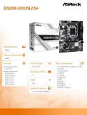 Płyta główna B760M-HDV/M.2 D4 s1700 2DDR4 DP/HDMI mATX Płyta główna B760M-HDV/M.2 D4 s1700 2DDR4 DP/HDMI mATX
