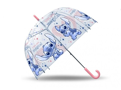 Parasolka przezroczysta, automatyczna, 19 cali, poliester Stitch Parasolka przezroczysta, automatyczna, 19 cali, poliester Stitch