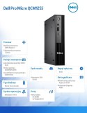 Komputer Dell Pro Micro QCM1255 W11Pro Ryzen 3 8300GE/8GB/512GB SSD/Integrated/WLAN + BT/Kb/Mouse/3YPS