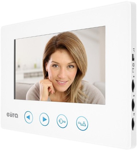 MONITOR ''EURA'' VDA-06A3 BIAŁY kolor 7'' pamięć wewnętrzna otwieranie 2 wyjść MONITOR ''EURA'' VDA-06A3 BIAŁY kolor 7'' pamięć wewnętrzna otwieranie 2 wyjść