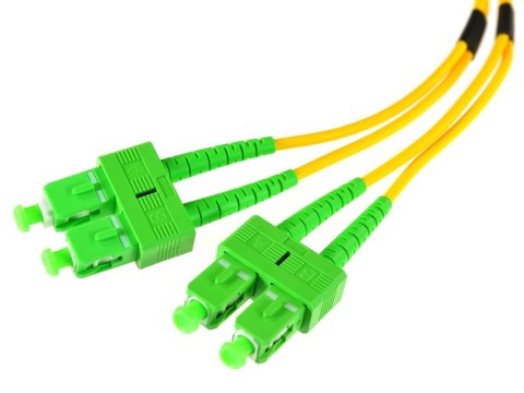 PATCHCORD ŚWIATŁOWODOWY SM 2M DUPLEX 9/125, SC/APC-SC/APC 3MM PATCHCORD ŚWIATŁOWODOWY SM 2M DUPLEX 9/125, SC/APC-SC/APC 3MM