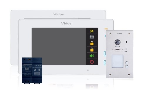 Wideodomofon 2-rodzinny VIDOS DUO 2 x M1021W / S1202A Wideodomofon 2-rodzinny VIDOS DUO 2 x M1021W / S1202A