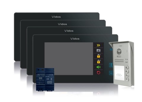 Wideodomofon 4-rodzinny VIDOS DUO 4 x M1021B / S1104A Wideodomofon 4-rodzinny VIDOS DUO 4 x M1021B / S1104A