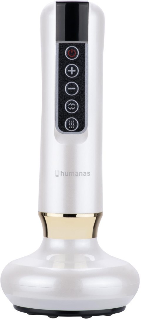 Masażer antycellulitowy z funkcją bańki chińskiej Humanas DermaSmooth - biały Masażer antycellulitowy z funkcją bańki chińskiej Humanas DermaSmooth - biały