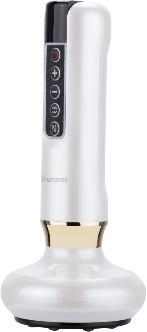 Masażer antycellulitowy z funkcją bańki chińskiej Humanas DermaSmooth - biały Masażer antycellulitowy z funkcją bańki chińskiej Humanas DermaSmooth - biały