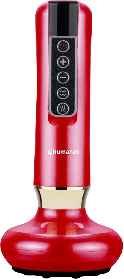 Masażer antycellulitowy z funkcją bańki chińskiej Humanas DermaSmooth - czerwony Masażer antycellulitowy z funkcją bańki chińskiej Humanas DermaSmooth - czerwony