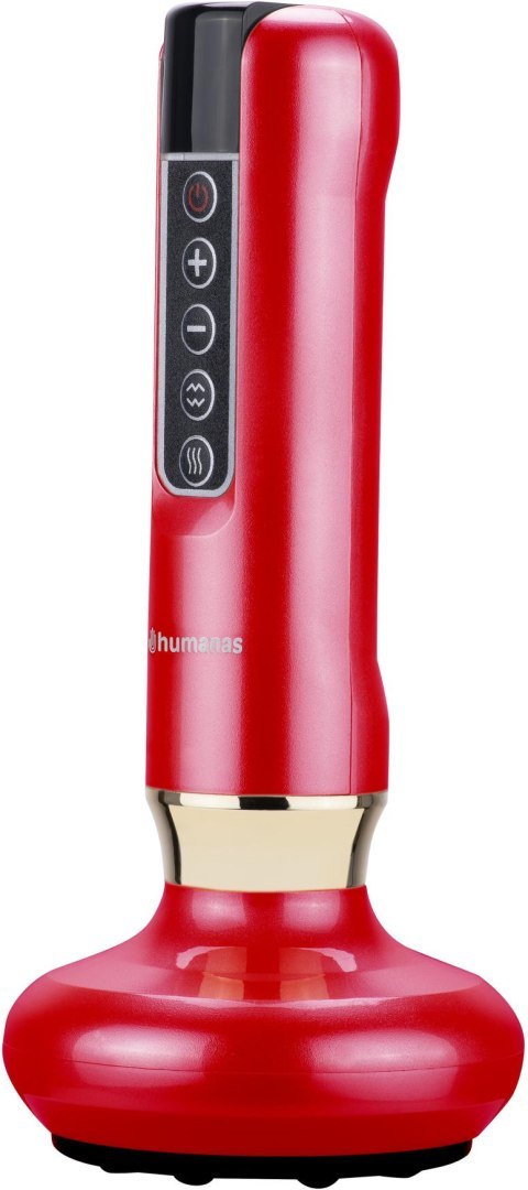 Masażer antycellulitowy z funkcją bańki chińskiej Humanas DermaSmooth - czerwony Masażer antycellulitowy z funkcją bańki chińskiej Humanas DermaSmooth - czerwony