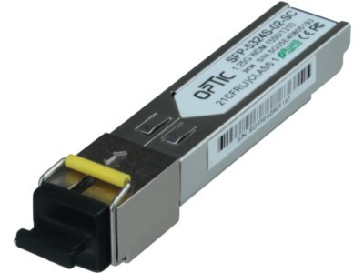 MODUŁ SFP WDM 1.25Gbps, SC SM, 10dB (3km) TX1550/RX1310 MODUŁ SFP WDM 1.25Gbps, SC SM, 10dB (3km) TX1550/RX1310
