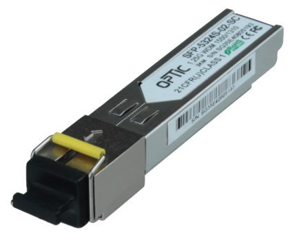 MODUŁ SFP WDM 1.25Gbps, SC SM, 10dB (3km) TX1550/RX1310 MODUŁ SFP WDM 1.25Gbps, SC SM, 10dB (3km) TX1550/RX1310