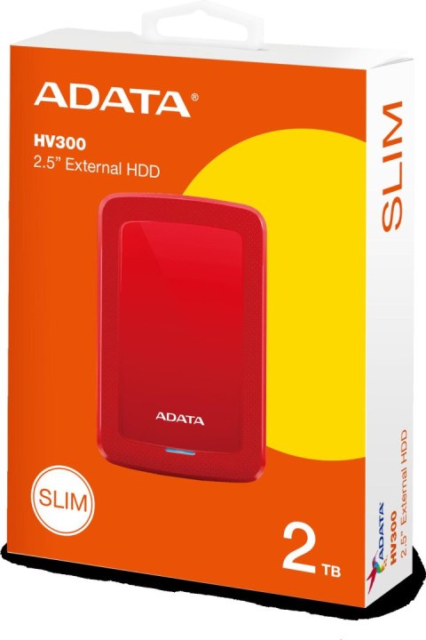 DYSK ZEWNĘTRZNY ADATA DashDrive HV300 2TB 2.5 USB3.1 Czerwony DYSK ZEWNĘTRZNY ADATA DashDrive HV300 2TB 2.5 USB3.1 Czerwony