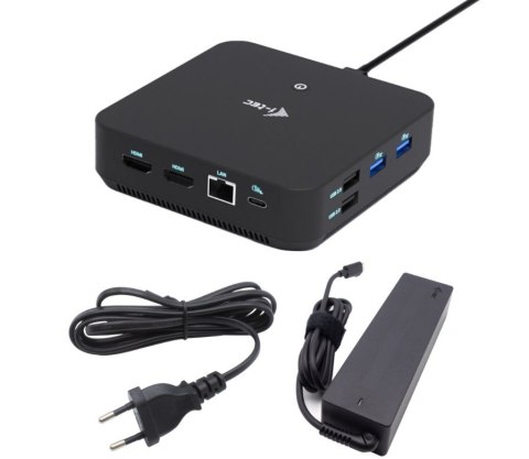 Stacja dokująca USB-C DP Dual HDMI Power Delivery 100W + Uniwersalna Ładowarka 100W Stacja dokująca USB-C DP Dual HDMI Power Delivery 100W + Uniwersalna Ładowarka 100W