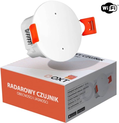 OXT Czujnik radar obecności jasności 230V WiFi TUYA T150 OXT Czujnik radar obecności jasności 230V WiFi TUYA T150
