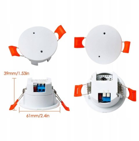 OXT Czujnik radar obecności jasności 230V WiFi TUYA T150 OXT Czujnik radar obecności jasności 230V WiFi TUYA T150