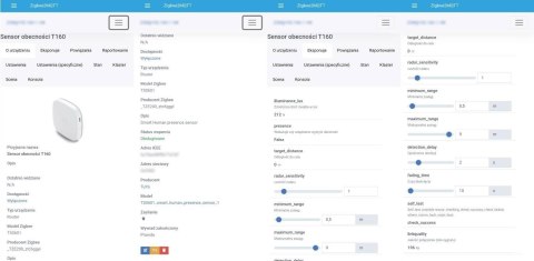 OXT Czujnik radar obecności jasności 230V WiFi TUYA T150 OXT Czujnik radar obecności jasności 230V WiFi TUYA T150