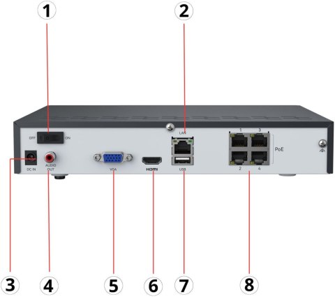 Rejestrator IP Reolink NVS4 NHD 4-kanałowy Rejestrator IP Reolink NVS4 NHD 4-kanałowy